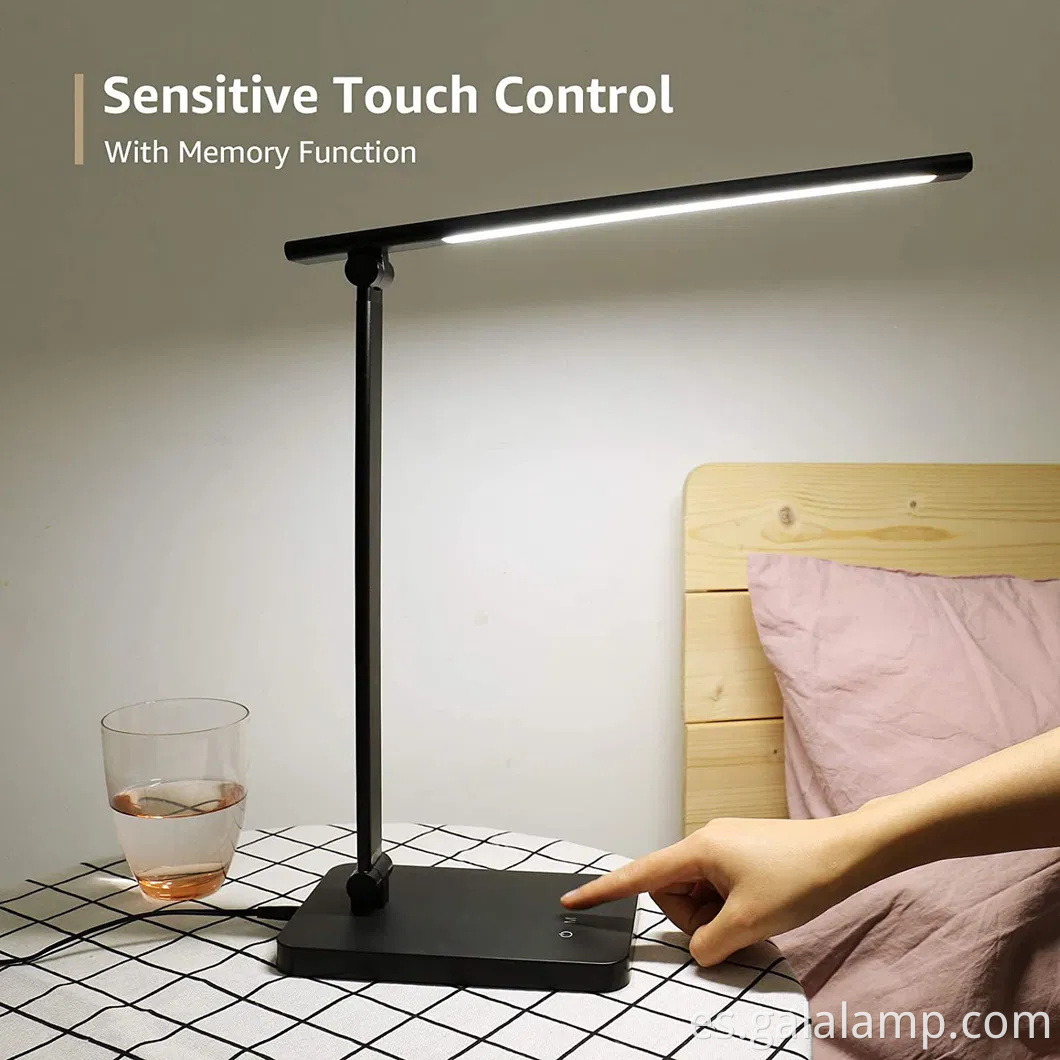 Lámpara de escritorio LED de control táctil con 3 modos de color